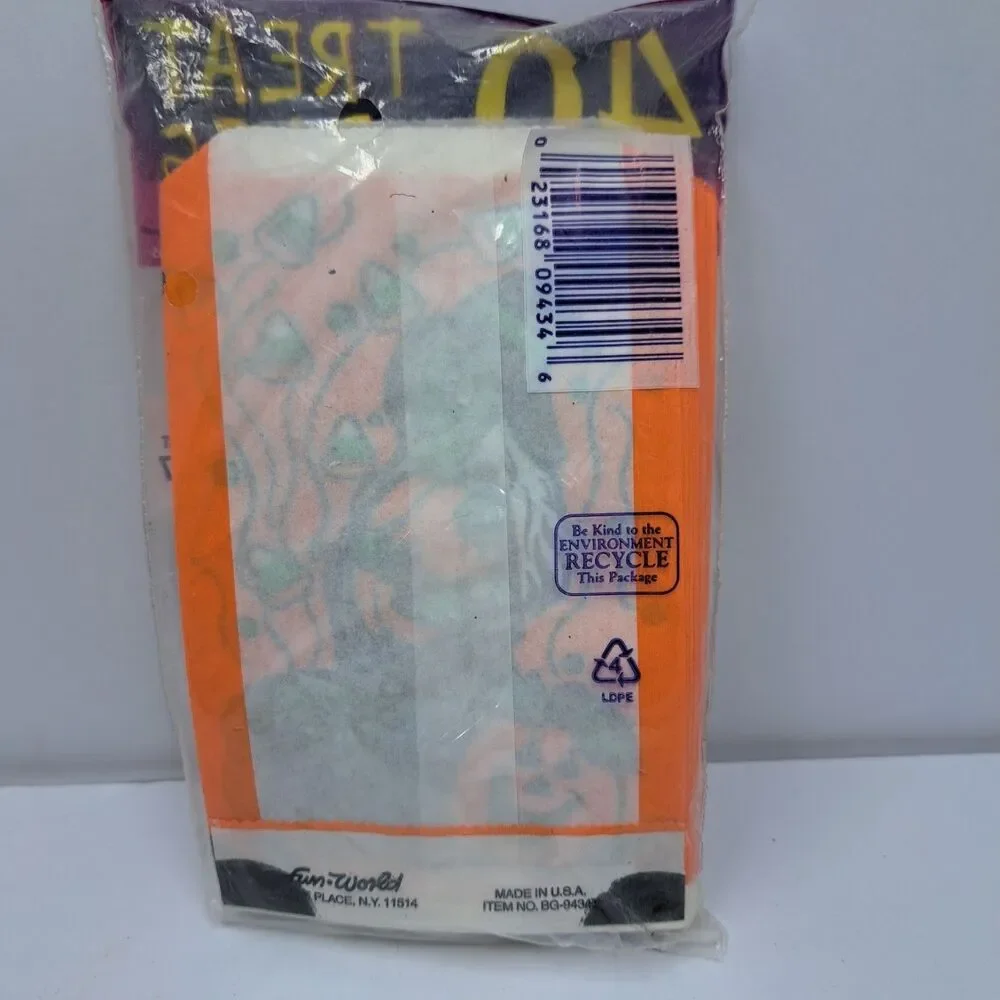 Vintage Halloween Treat Bags Goody Pack Loot Ghost Witch Pumpkin 90s Fun World